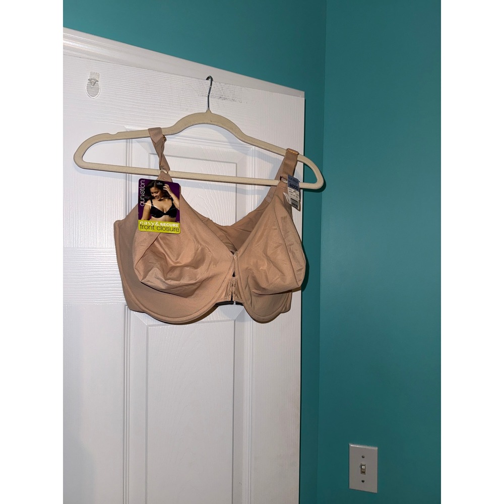 Curvation Easy & Secure Front Closure Underwire Bra Tan Nude 44DDD